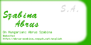 szabina abrus business card